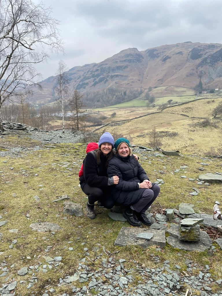 Co-owners Hannah and Kath in the Lake District
