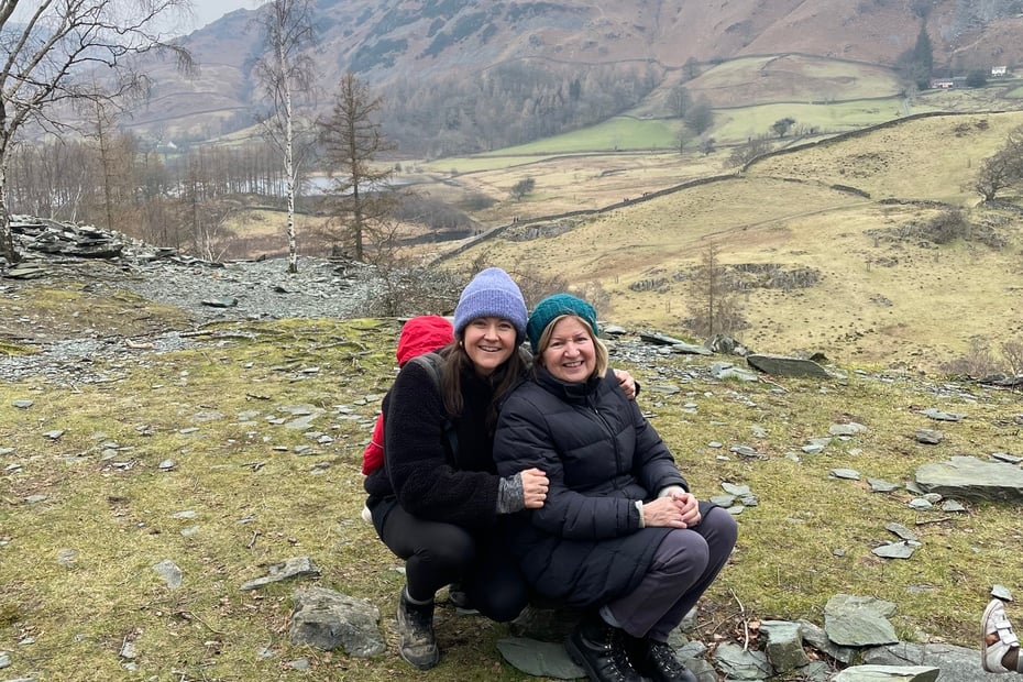 Co-owners Hannah and Kath in the Lake District