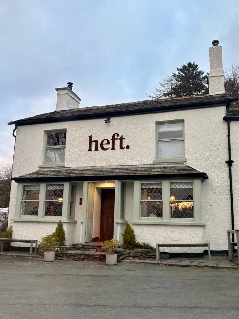 Heft restaurant in high newton. Old Inn style pub in the Lake District
