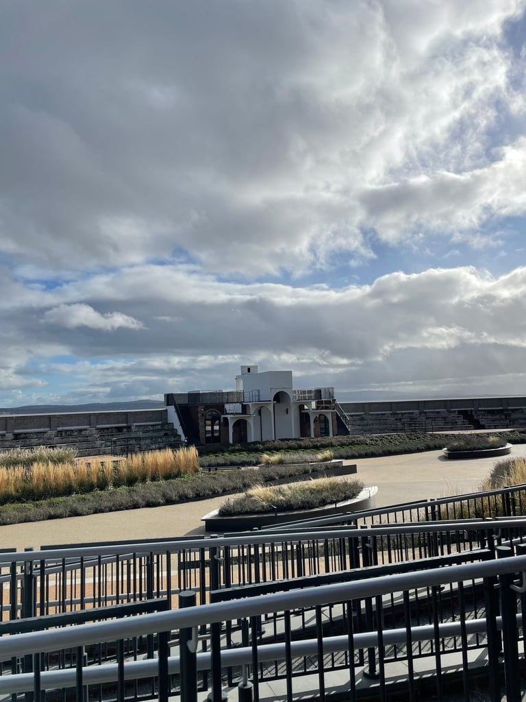 The Lido on the Grange over Sands Promenade which has seen a makeover
