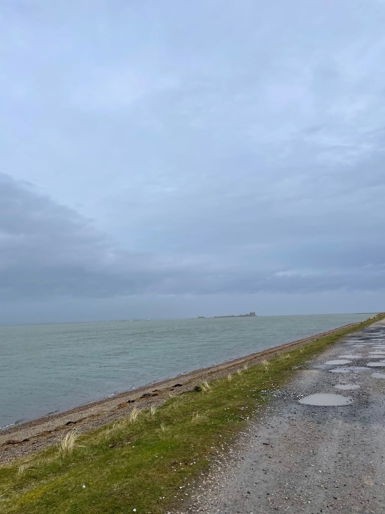 Piel Island views from Walney Island Nature reserve