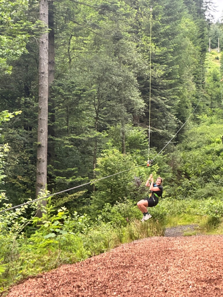 Zip Wire Adventure at Go Ape in the Lake District Grizedale forest